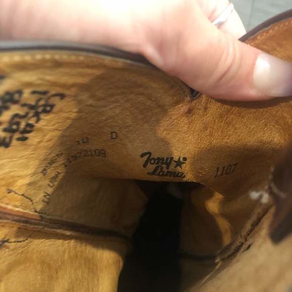 tony lama ostrich cowboy boots - Picture 8 of 8